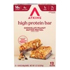 image:imageAtkins Peanut Butter Granola High Protein Bar High Fiber Snack  16g Protein 1g Sugar 4g Net Carb Protein Snack 12 CountSnack Food Bar