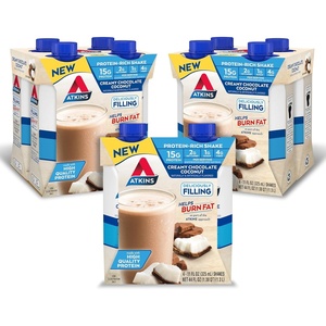 image:imageAtkins Creamy Chocolate Coconut Protein Shake 15g Protein 2g Net Carbs 1g Sugar Keto Friendly 12 Count11 Fl Oz Pack of 12
