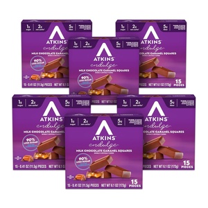 image:imageAtkins Endulge Milk Chocolate Caramel Squares Dessert Favorite Good Source of Fiber 1g Sugar 90 CountMilk Chocolate Caramel Squares