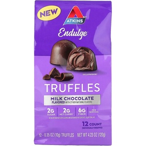 image:imageAtkins Endulge Milk Chocolate Truffles Low Sugar Low Carb Keto Friendly 6 pack 12 Truffles each PackTruffle