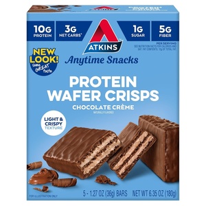 image:imageAtkins Peanutty Overload Snack Bar Protein Snack High in Fiber 2g Sugar 5 CountChocolate Crme