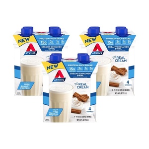 image:imageAtkins Strawberry Flavored Protein Shake High Protein Low Glycemic Low Sugar and Low Carb Keto Friendly Gluten Free 12 CountCreamy Cinnamon Swirl